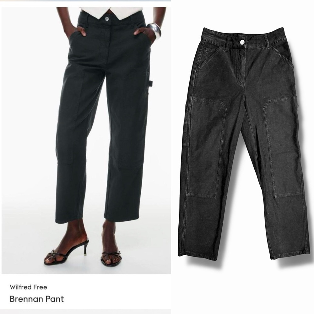 ✨ Wilfred Free Brennan straight leg high rise twill carpenter Aritzia ankle